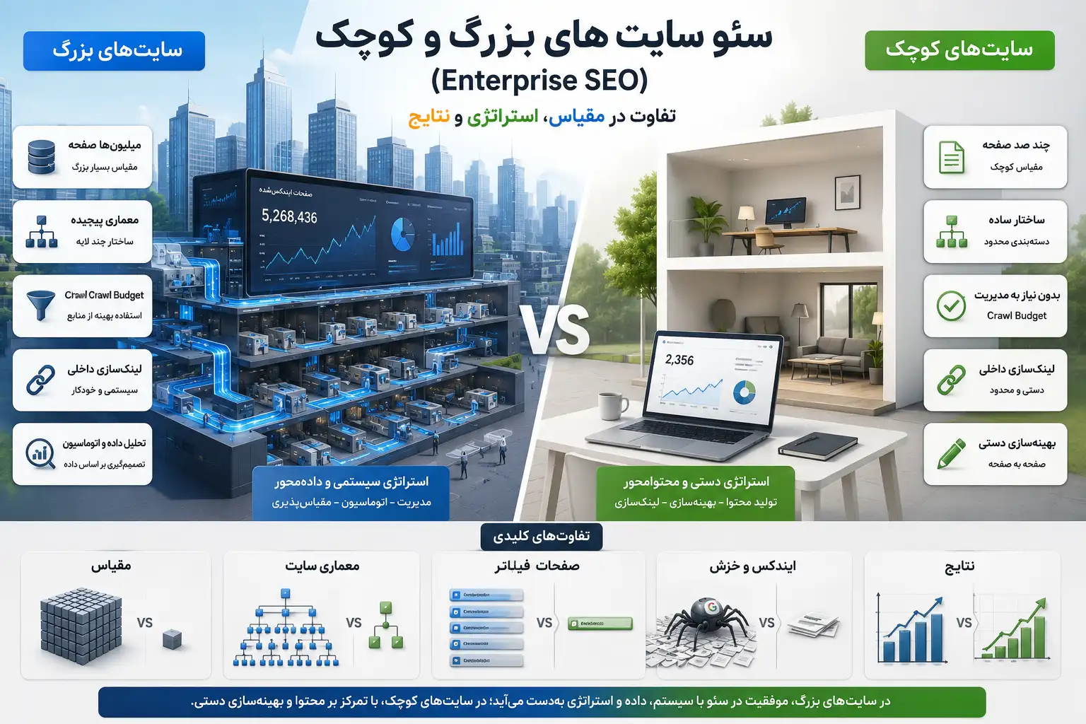 سئو سایت‌ های بزرگ
